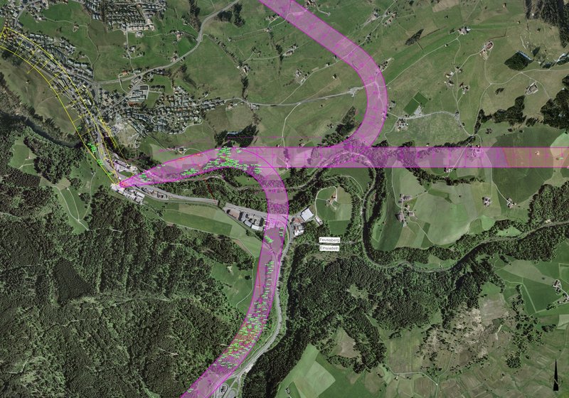 Heliport Schindellegi – Hindernisbegrenzungsflächen ‑ Kataster (HBK)